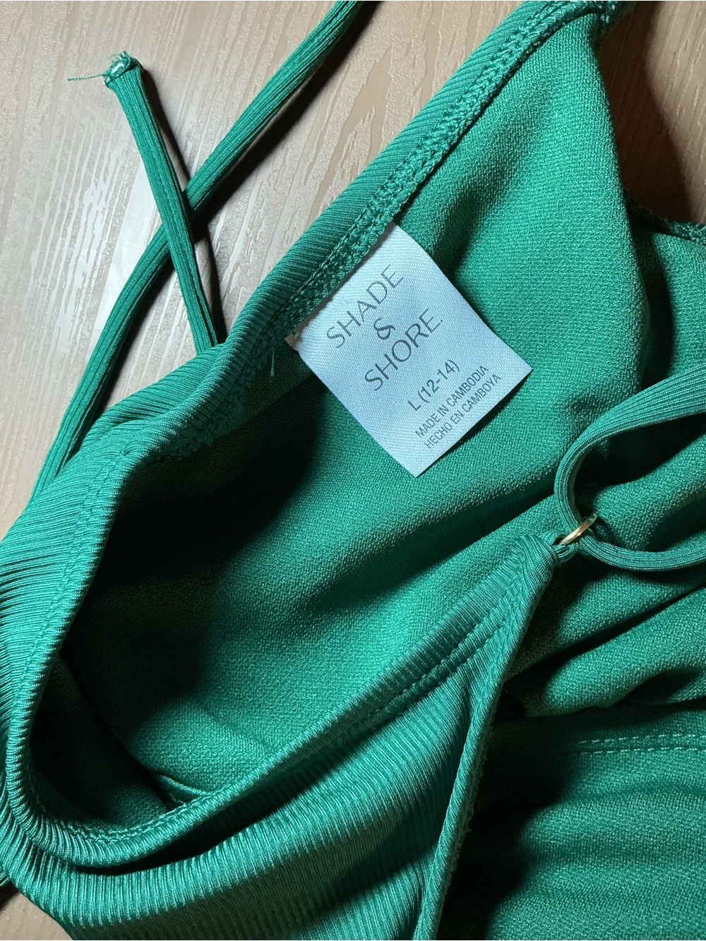 Teal Ruched One-Piece Swimsuit - Picture 6 of 7